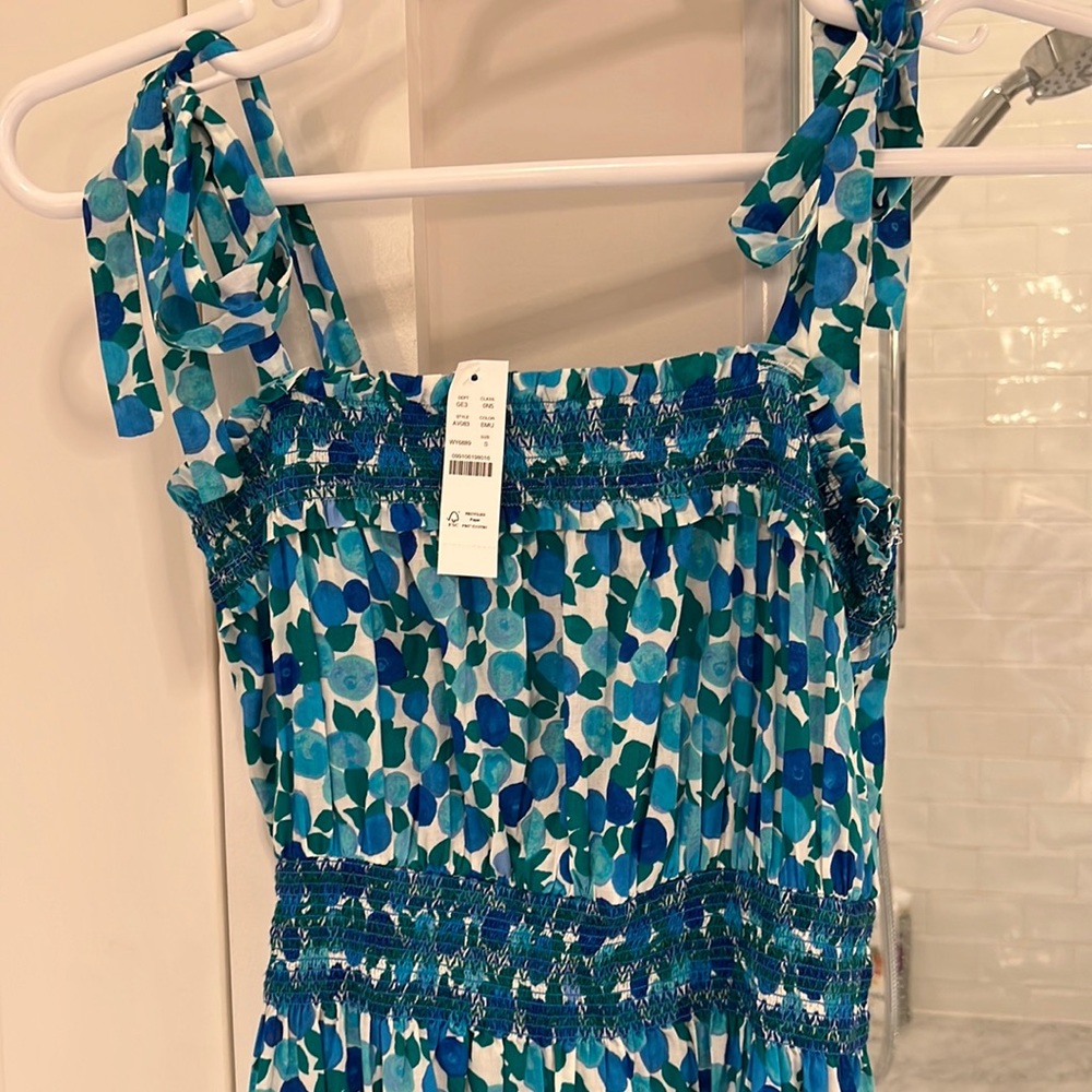 Floral double-tie dress